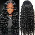 250 Density Deep Wave 13x4 Lace Frontal Wig Brazilian Wigs Virgin Transparent Lace Front Human Hair Wigs Pre Plucked Human Hair