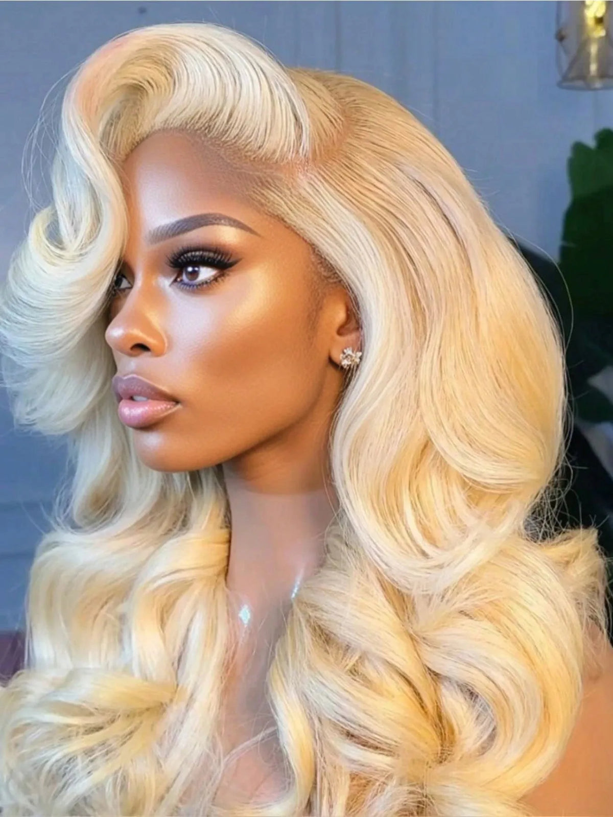 40Inch 613 13x6 Lace Front Wig Human Hair Body Wave Blonde Wig Human Hair 613 HD Transparent Blonde Lace Front Wigs Pre Plucked