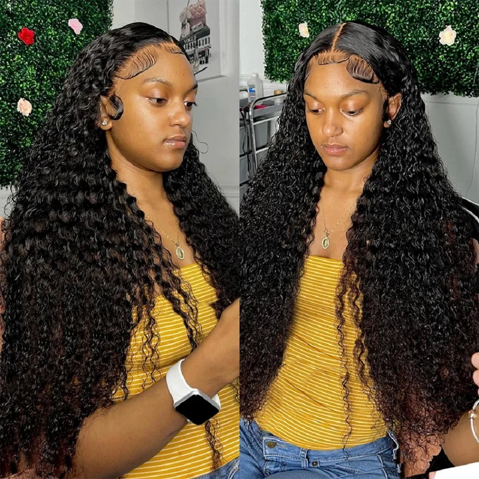 Jerry Curly Natural Black Human Hair Wigs 13x6 13x4 Hd Lace Frontal Wigs Brazilian 5X7 For Black Women Preplucked