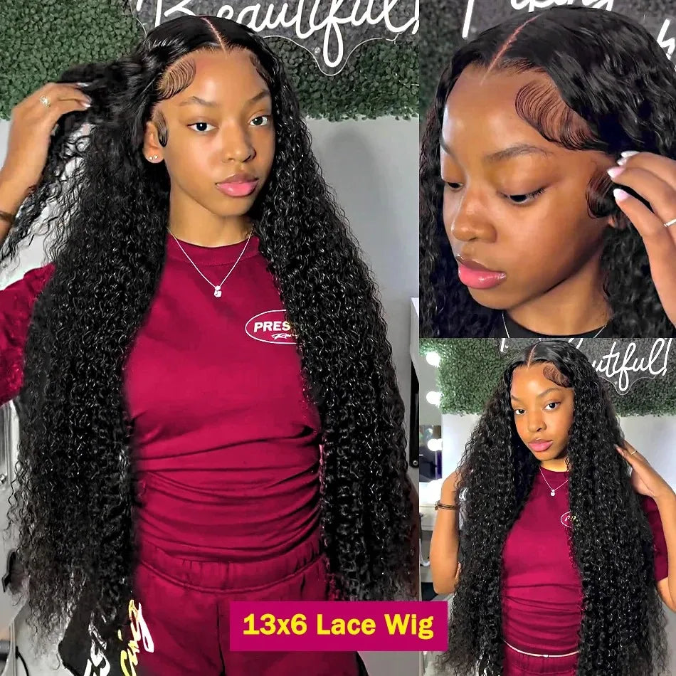 Jerry Curly Natural Black Human Hair Wigs 13x6 13x4 Hd Lace Frontal Wigs Brazilian 5X7 For Black Women Preplucked
