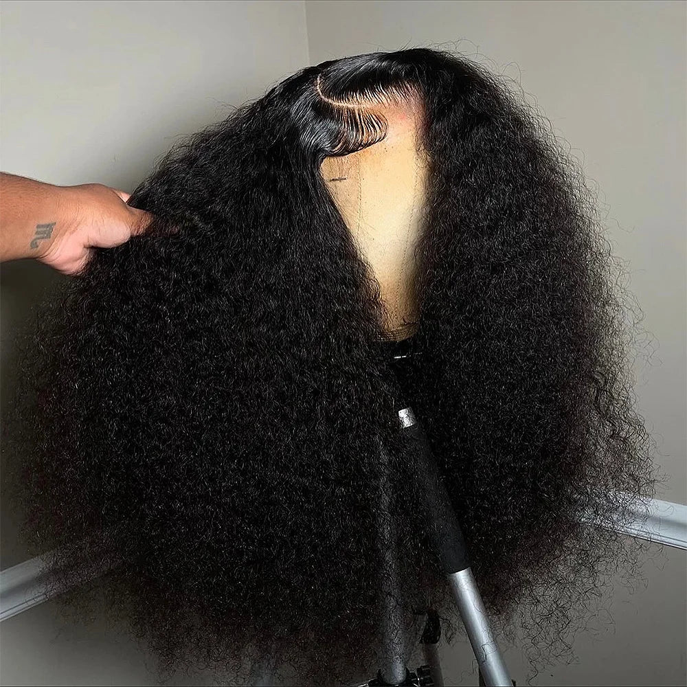 Jerry Curly Natural Black Human Hair Wigs 13x6 13x4 Hd Lace Frontal Wigs Brazilian 5X7 For Black Women Preplucked