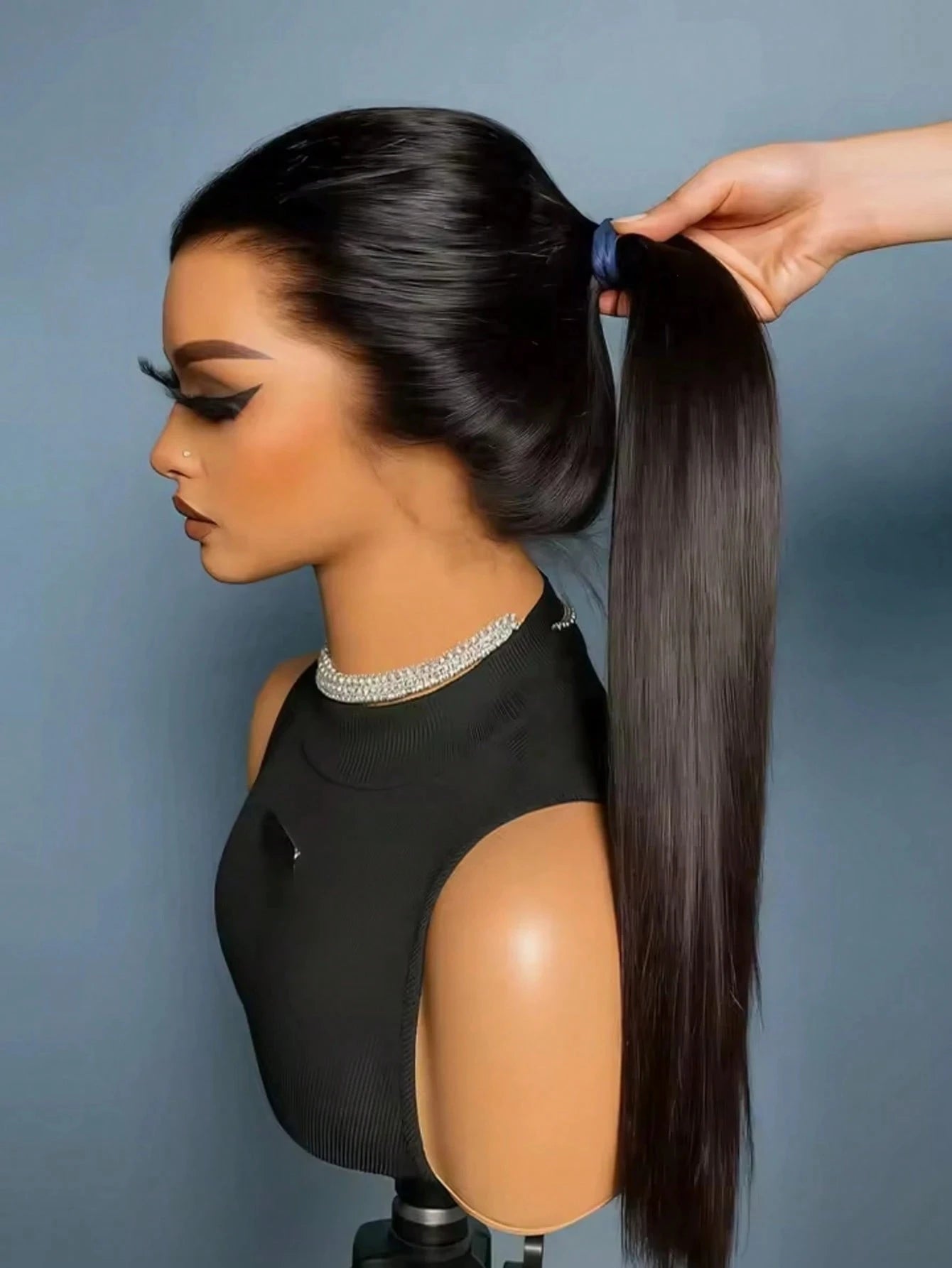 Brazilian Straight Human Hair 13x4 Transparent Swiss Lace Front Wigs Pre Plucked Baby Hair 250% Density Natural Black In Stock