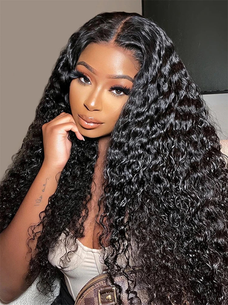 Water Wave Lace Front Wigs Glueless Wig Human Hair Ready To Wear Wigs Brazilian Lace Frontal Human Hair Wigs Pre Cut For Women