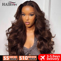 13x4 Brown Lace Front Wig Female Brazilian Body Wave Human Hair Wigs For Women Glueless Chocolate Brown 13x6 Hd Lace Frontal Wig