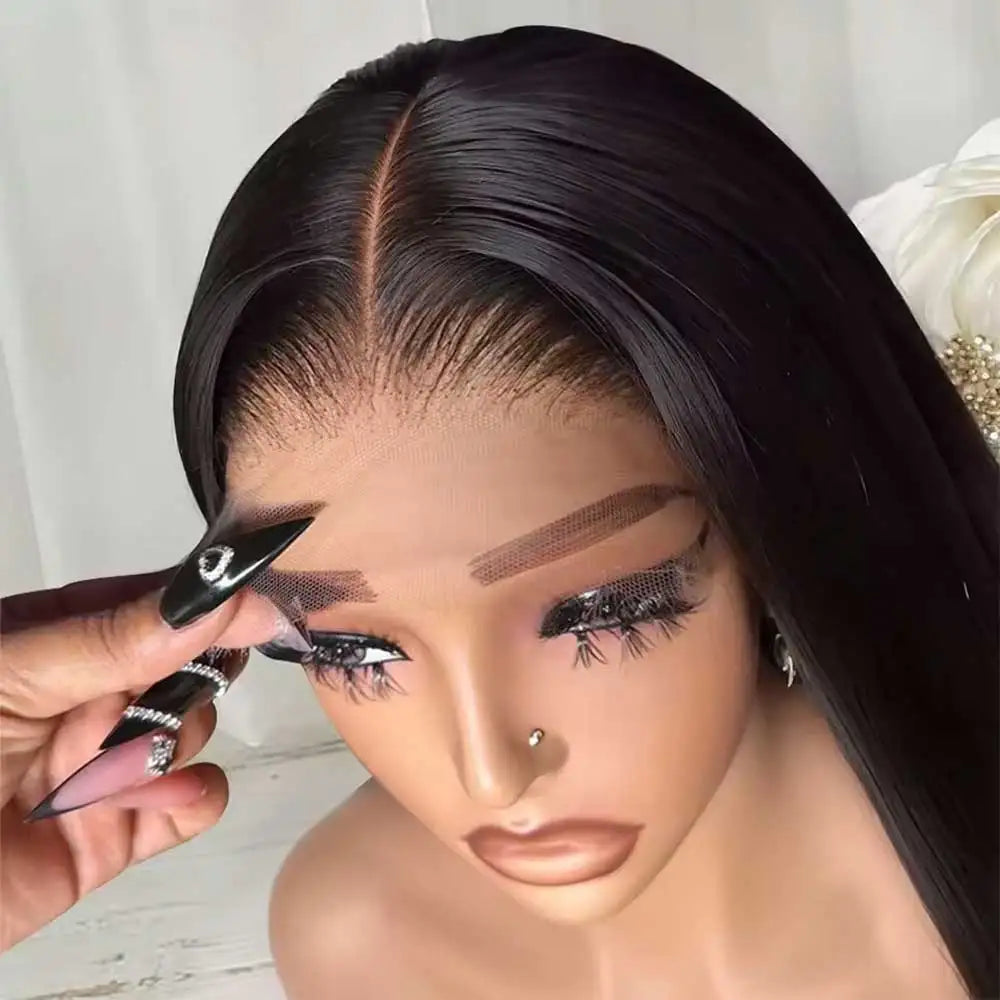 30 40 Inch Straight Human Hair Wigs 13x6 HD Lace Frontal Wigs Brazilian Bone Straight Lace Frontal Human Hair Wigs For Women