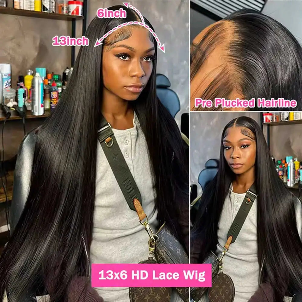 Straight Lace Front Wigs Human Hair 13X6 Hd Lace Frontal Wig 13X4 Bone Straight Human Hair Wig Glueless 5x5 Straight Closure Wig