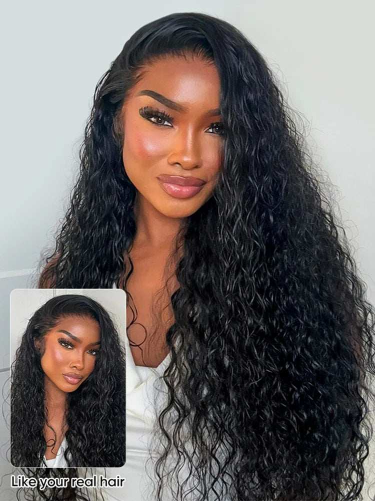 Water Wave Lace Front Wigs Glueless Wig Human Hair Ready To Wear Wigs Brazilian Lace Frontal Human Hair Wigs Pre Cut For Women
